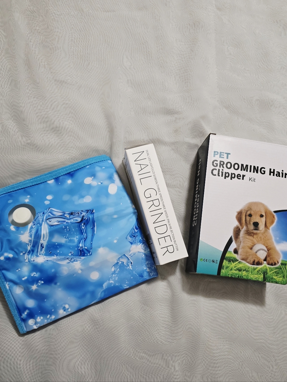 Dog Cooling Pad Nail Grinder Grooming Clippers Kit
